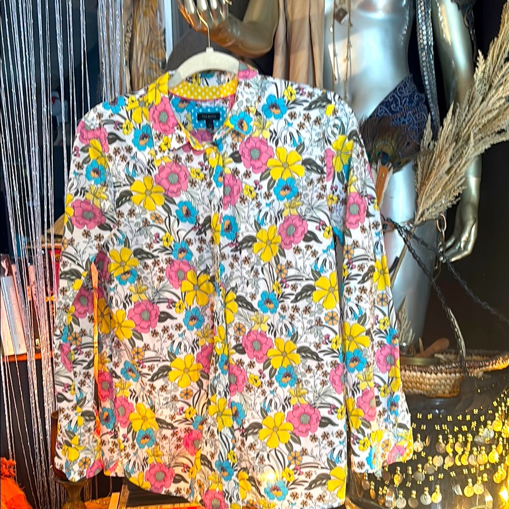 Talbots Multicolor Floral Blouse